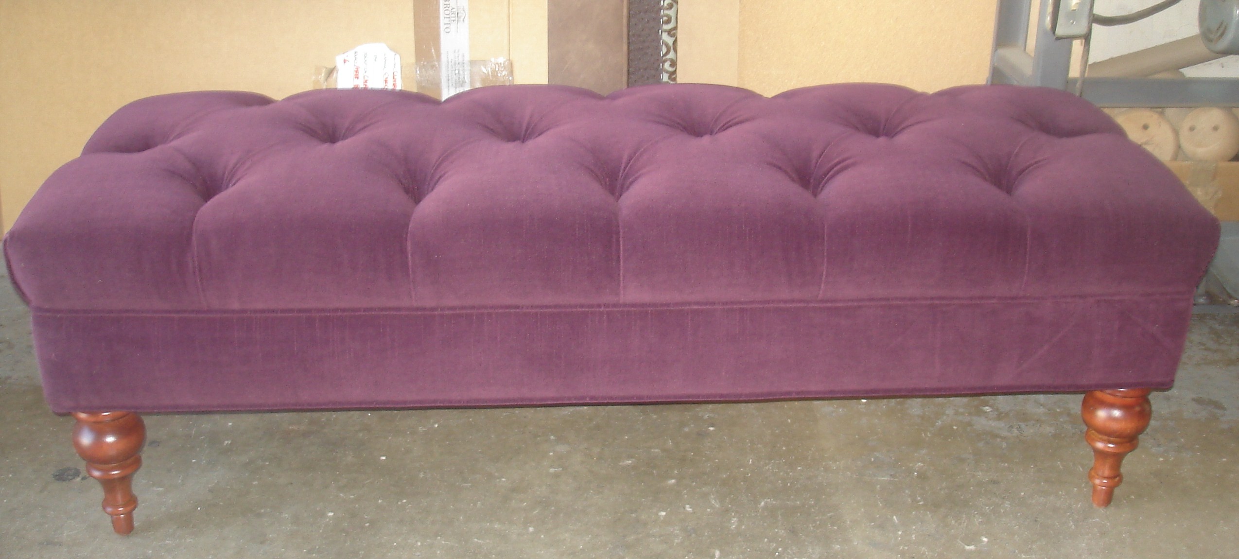 Custom Reupholstered Opening Ottomans